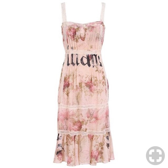 John Galliano Dresses & Skirts - Galliano Silk Dress Tea Length